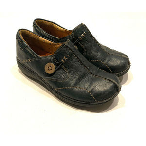 Un Structured Textured Flat Clarks Slip On Shoes 5